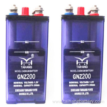 1.2v medium discharge rate NICD battery 200ah